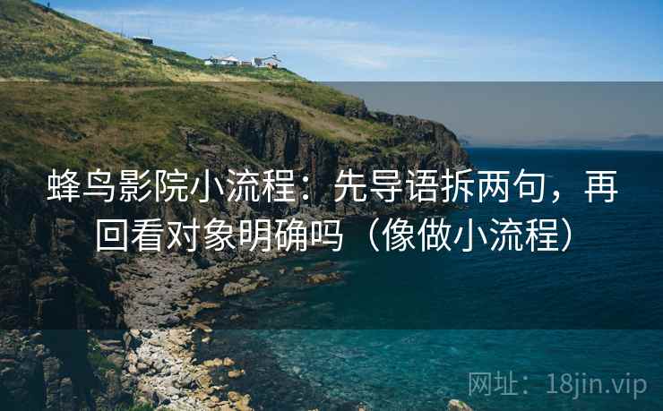 蜂鸟影院小流程：先导语拆两句，再回看对象明确吗（像做小流程）